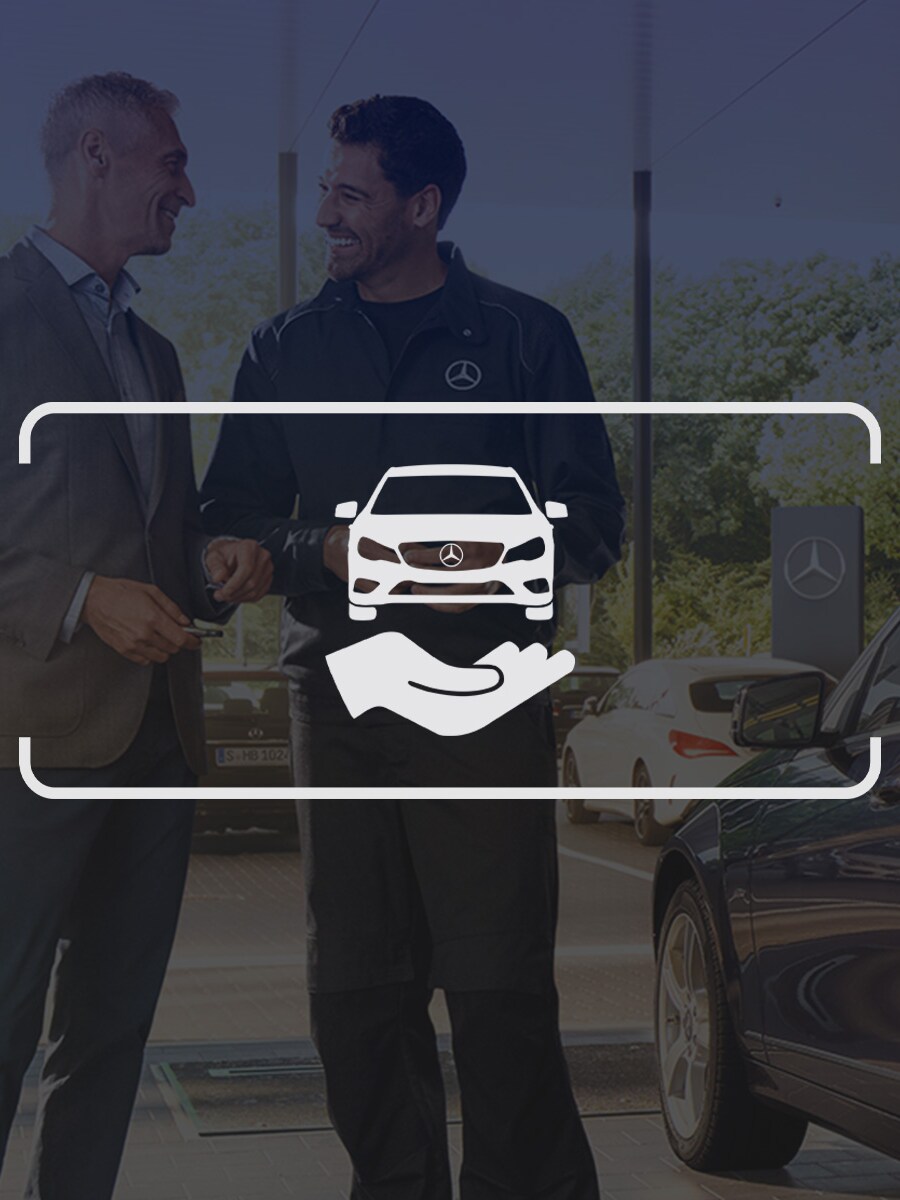 Hvidt ikon af lånebil og hånd der tager imod