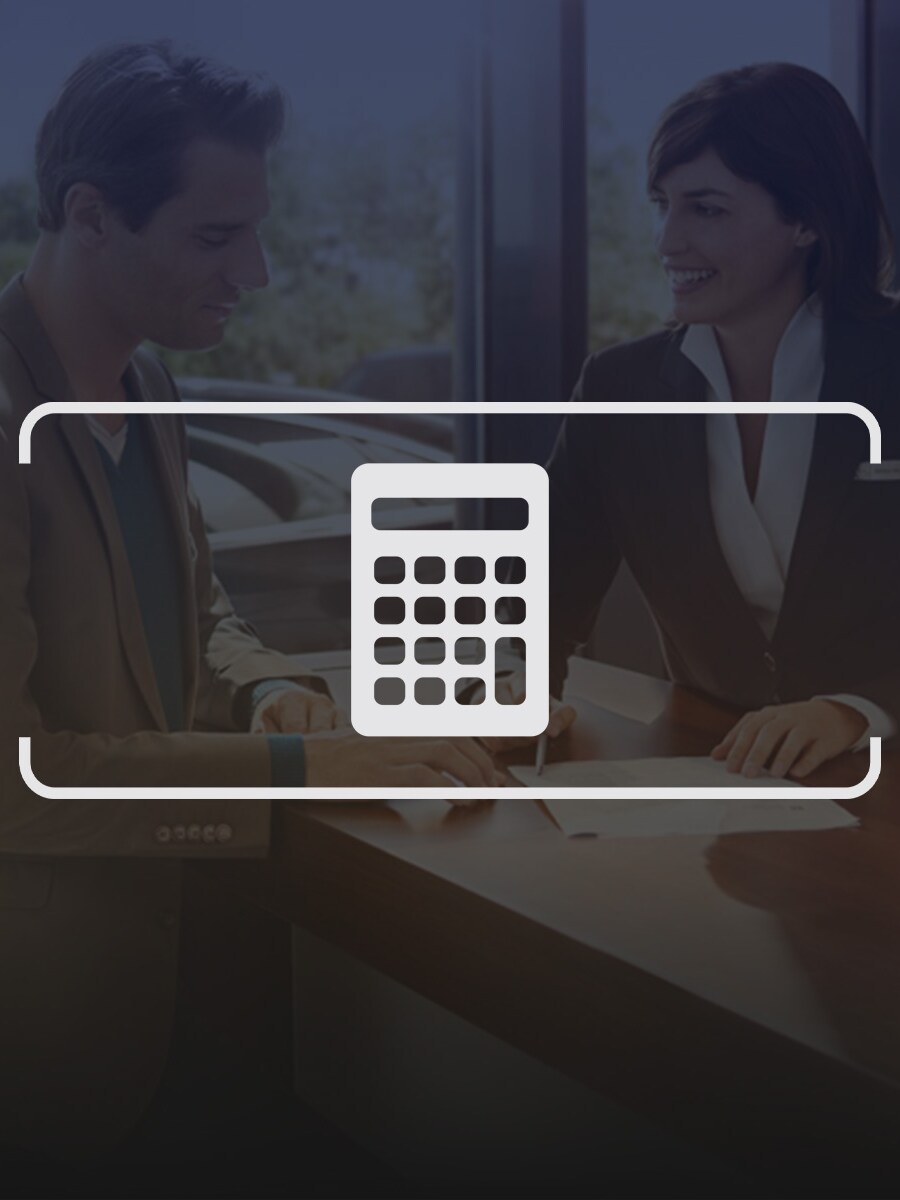 Hvidt ikon af lommeregner