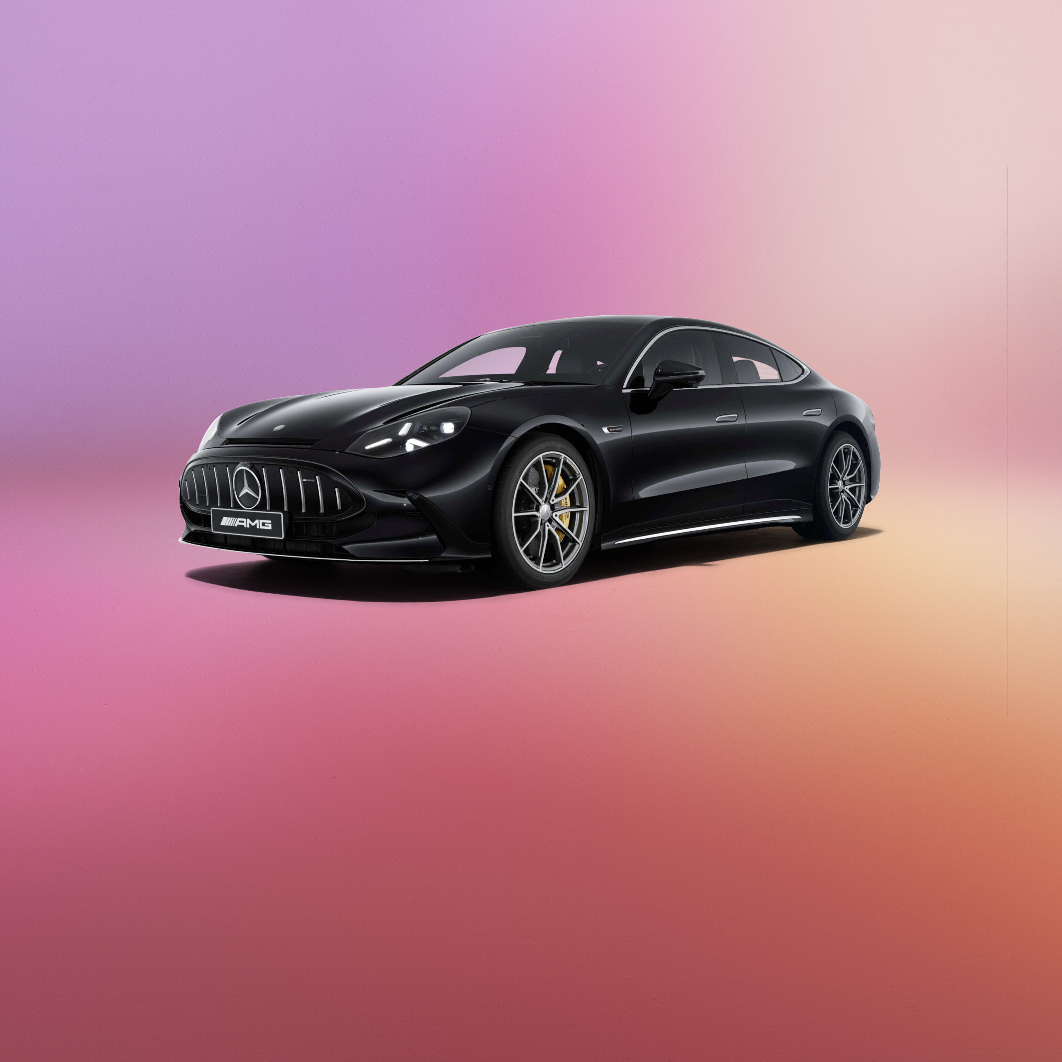 EQS 450+ | PrivatLeasing | Mercedes-Benz Finans Sort EQS 450+ Sedan AMG Edition set skråt forfra
