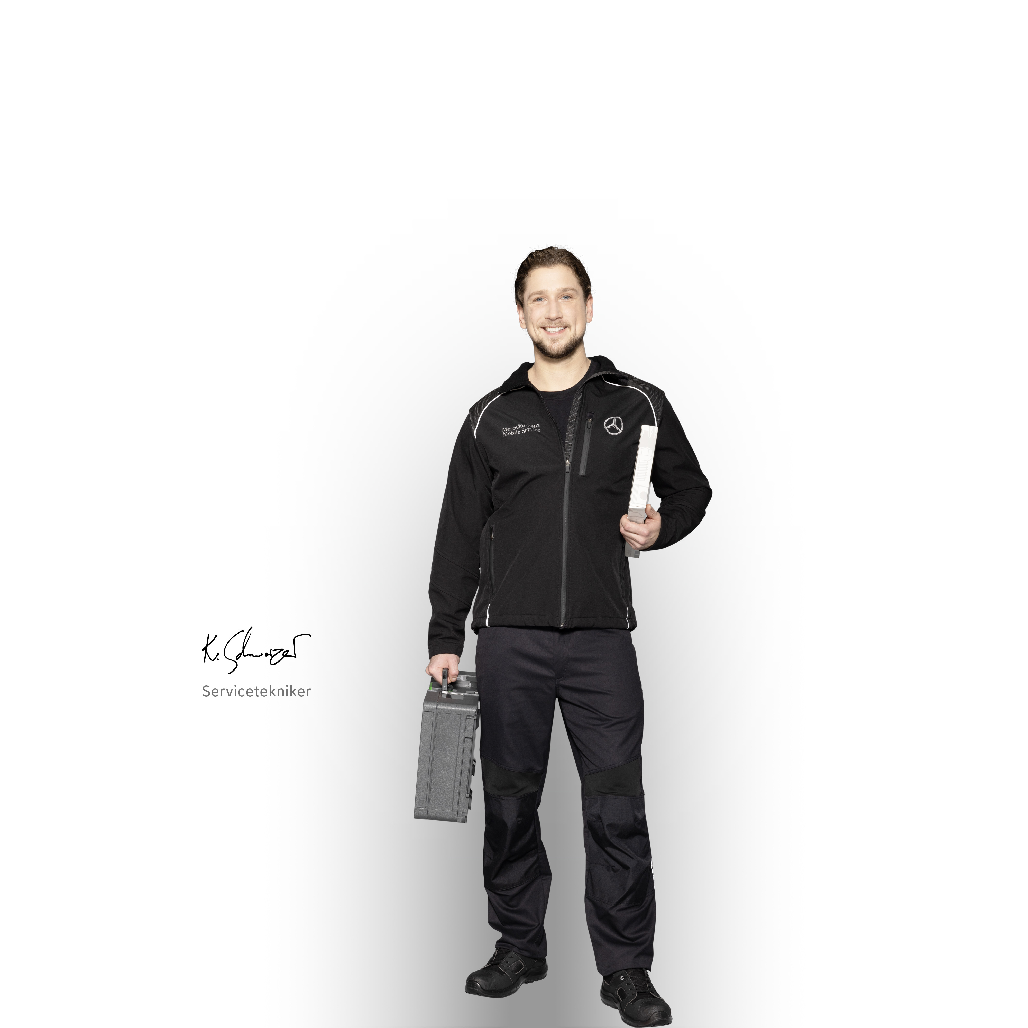 Mercedes-Benz | Mobile Service til varebiler Mercedes-Benz Mobile Service tekniker klar til at hjælpe.