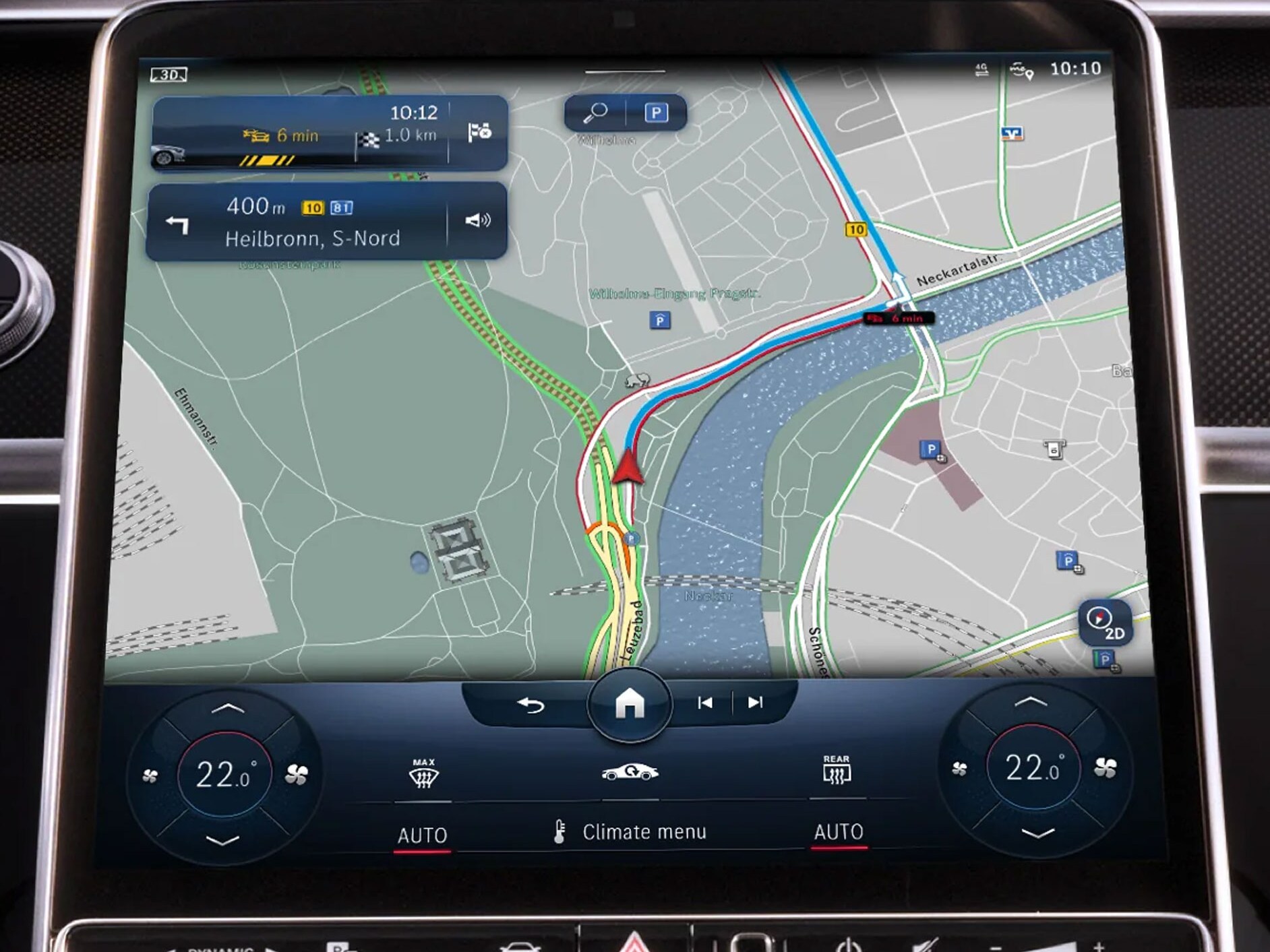 Et billedeksempel på funktionen Live Traffic Information.