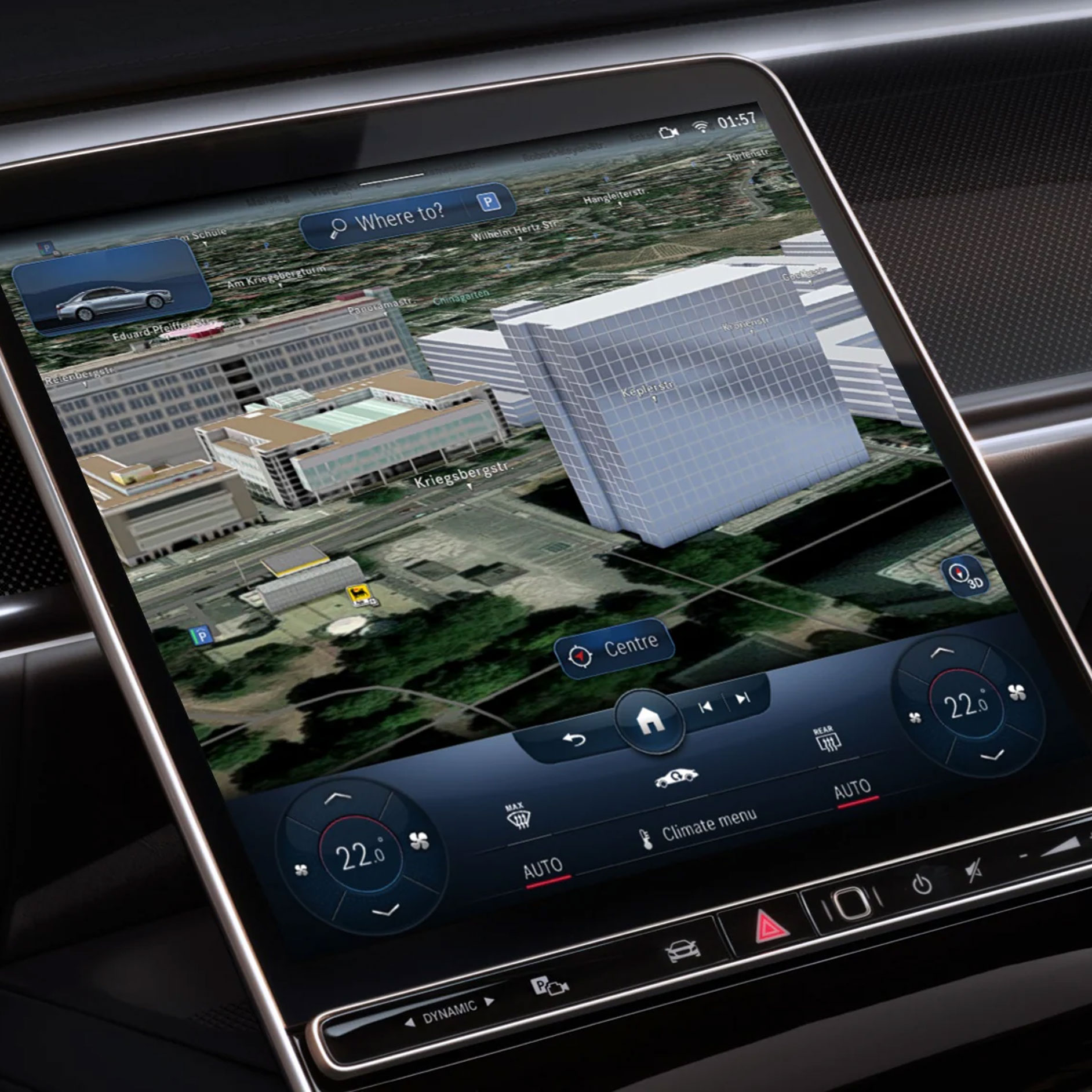 Satellitbilleder | Navigation | Mercedes-Benz Navigation med satellitbilleder.