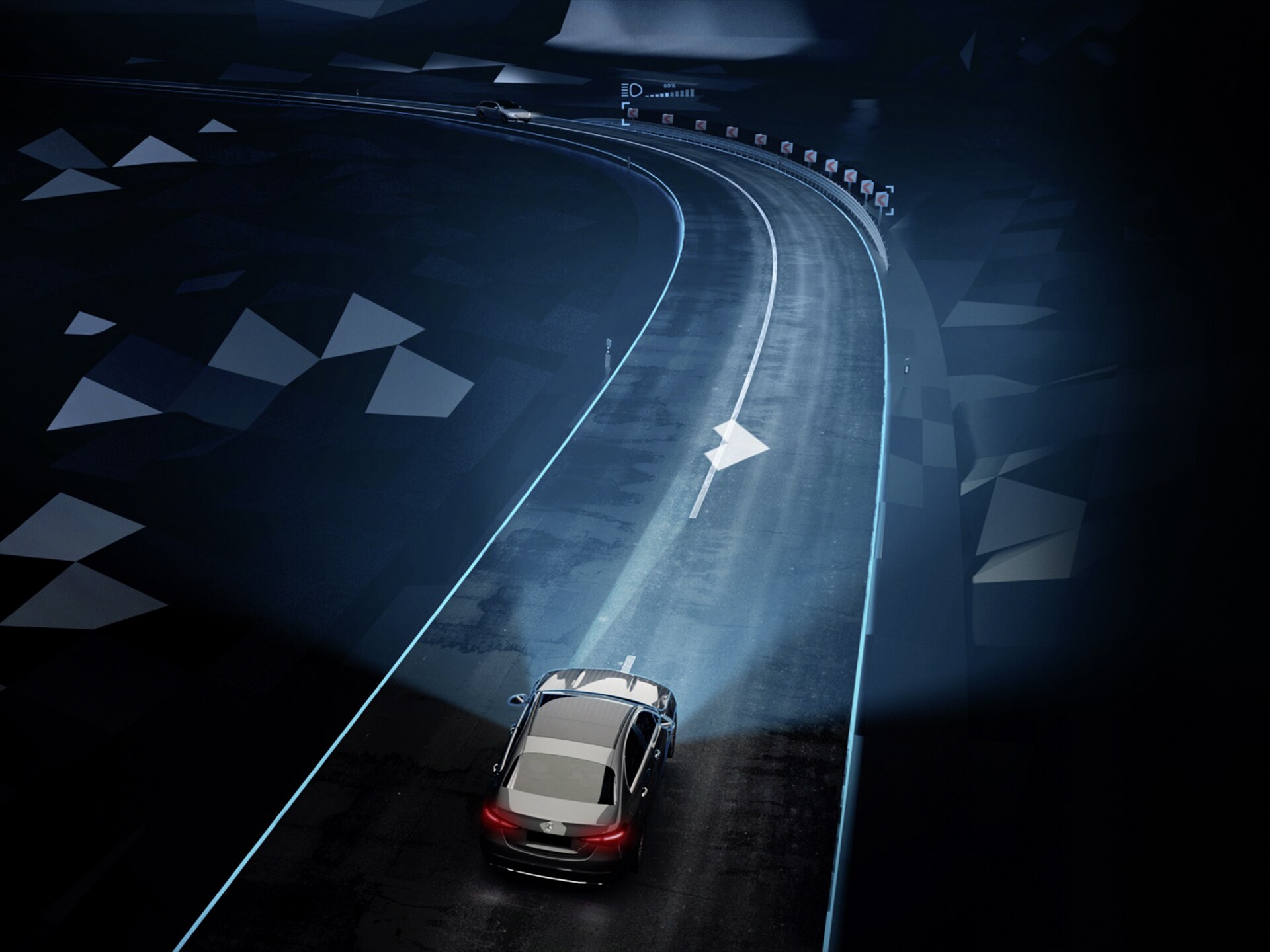 DIGITAL LIGHT-forlygterne fra Mercedes-Benz.