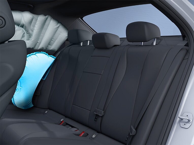 En illustration, der viser sideairbags bagi.