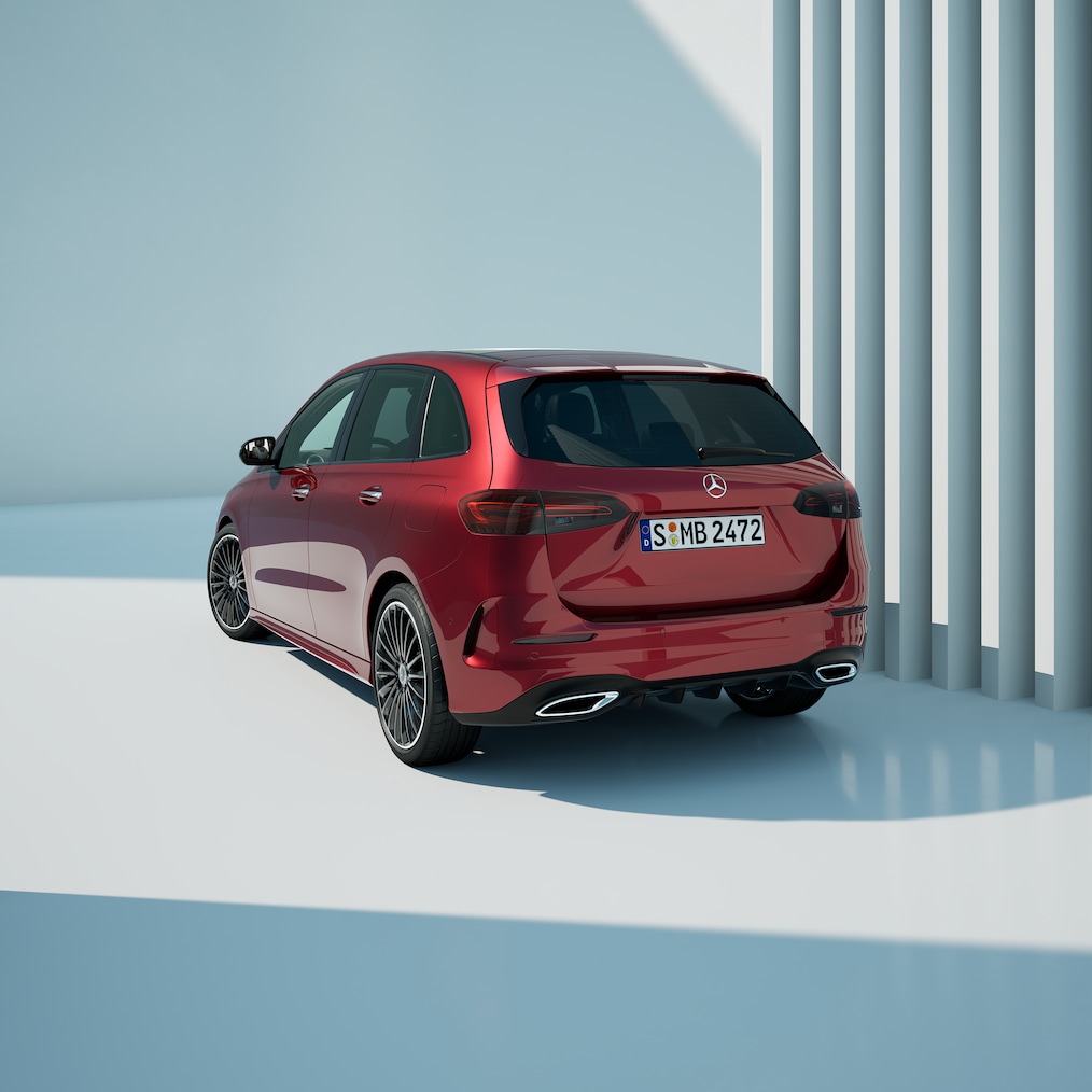 Bagenden på Mercedes-Benz B-Klasse.