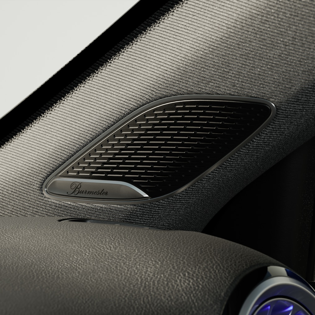 Nærbillede af en højttaler til Burmester® surround soundsystemet.