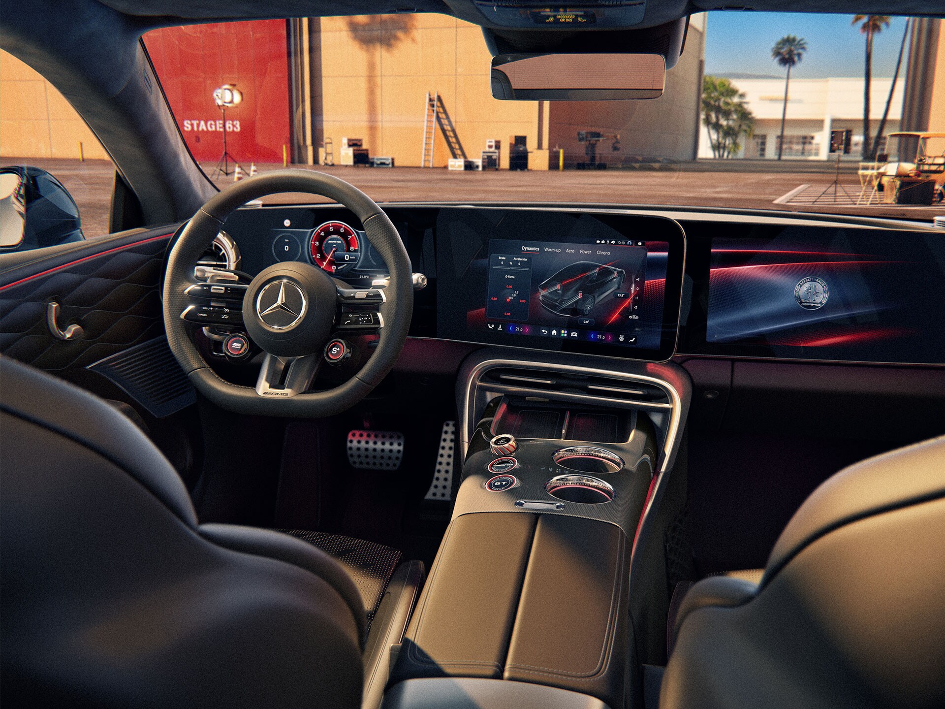 Det førerorienterede cockpit i den helt nye Mercedes-AMG GT 53 Coupé.