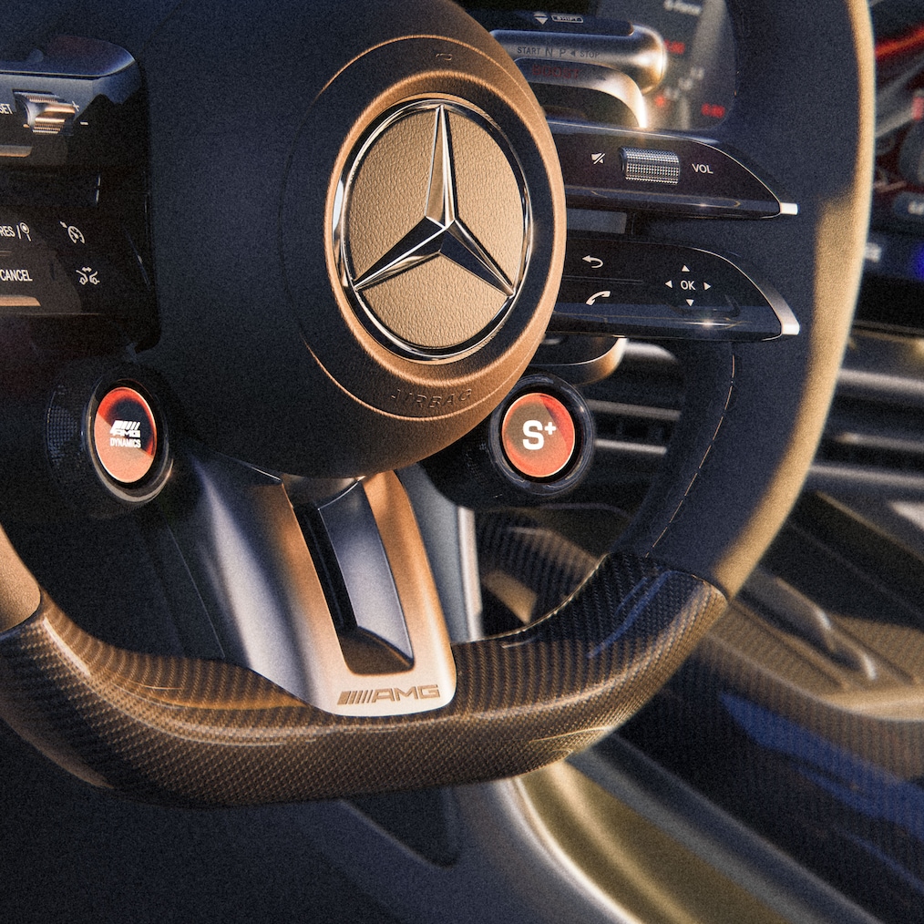 Interiøret i GT 4-dørs coupé fra Mercedes-AMG.