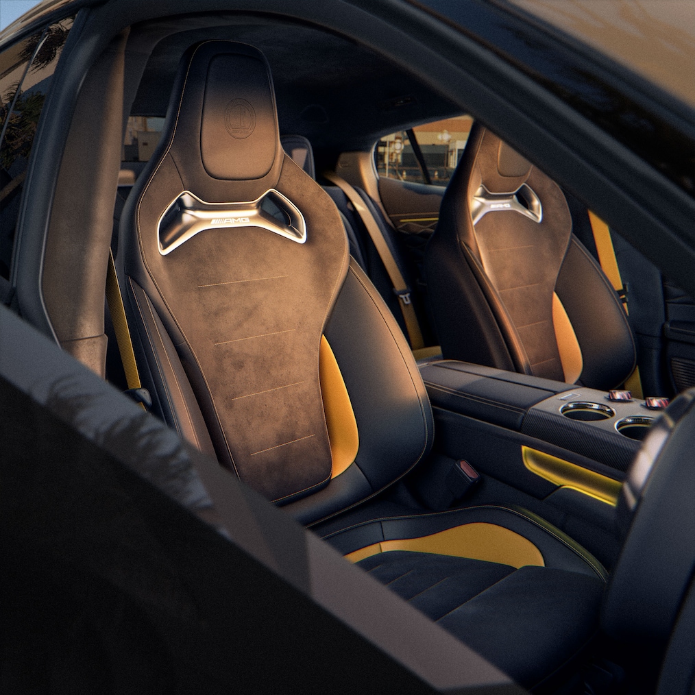 Kabinen i GT 4-dørs coupé fra Mercedes-AMG.