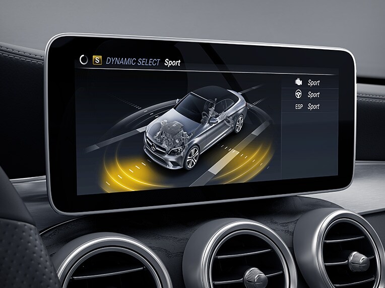 Visning af DYNAMIC SELECT i C-Klasse cabriolet fra Mercedes-Benz.
