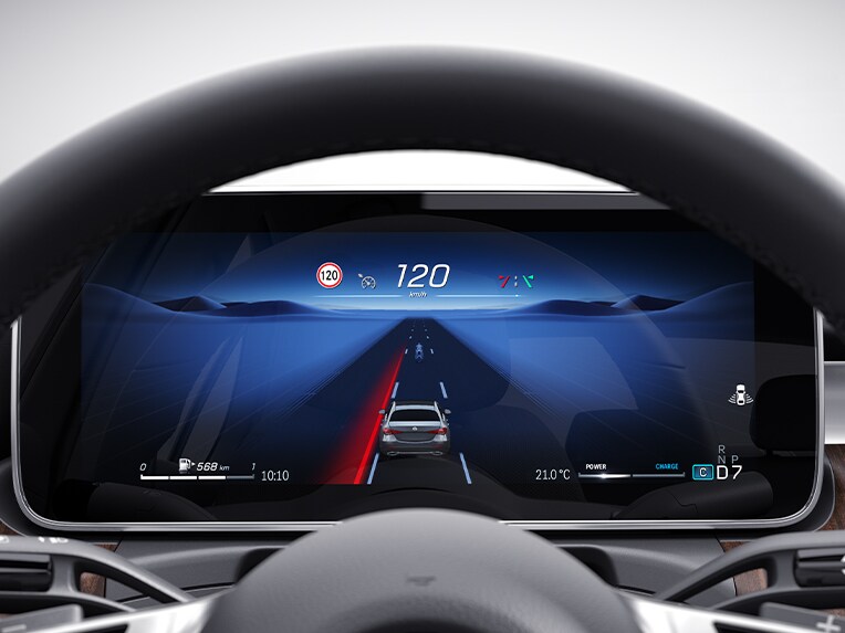 Aktiv Lane Keeping-assistent i Mercedes-Benz C-Klasse stationcar.
