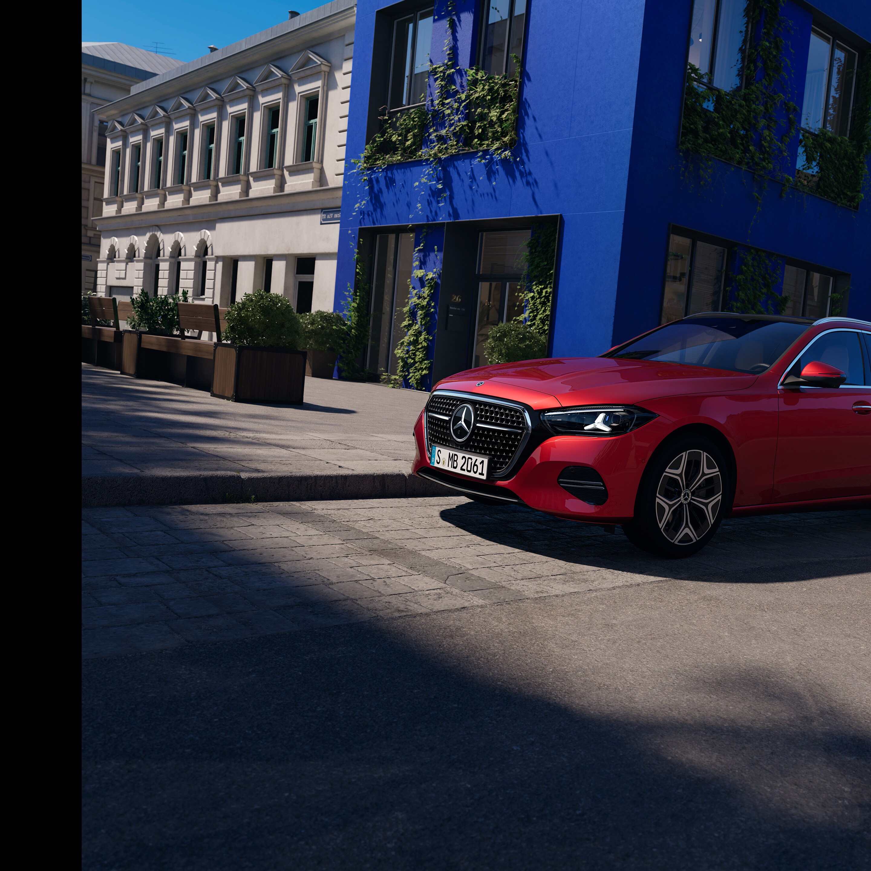 Eksteriøret på den nye Mercedes-Benz C-Klasse stationcar.
