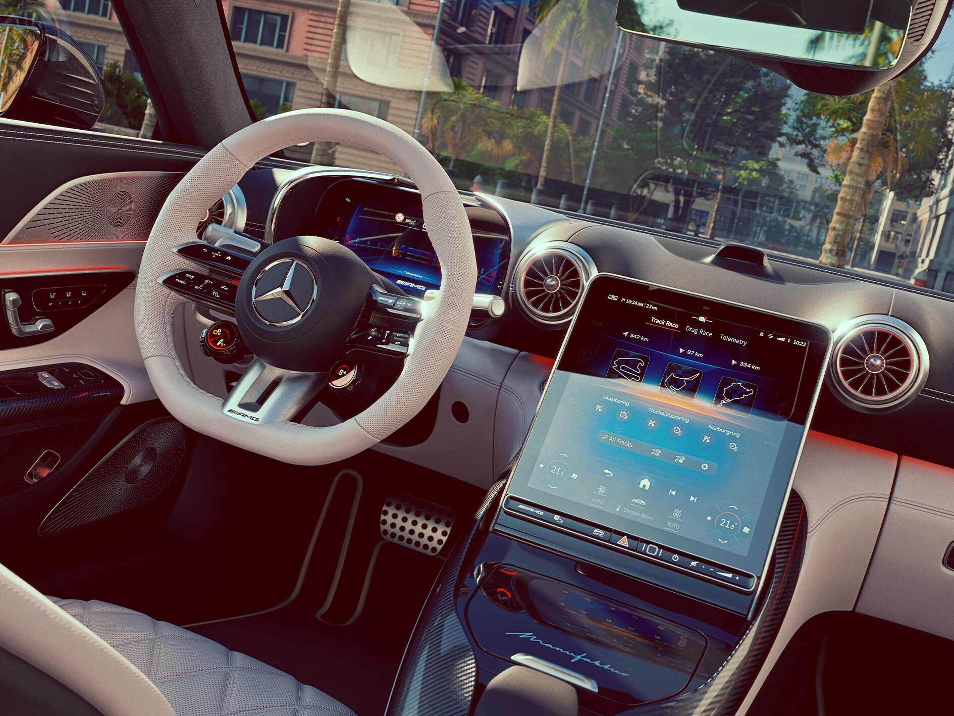 Interiøret i GT coupé fra Mercedes-AMG.