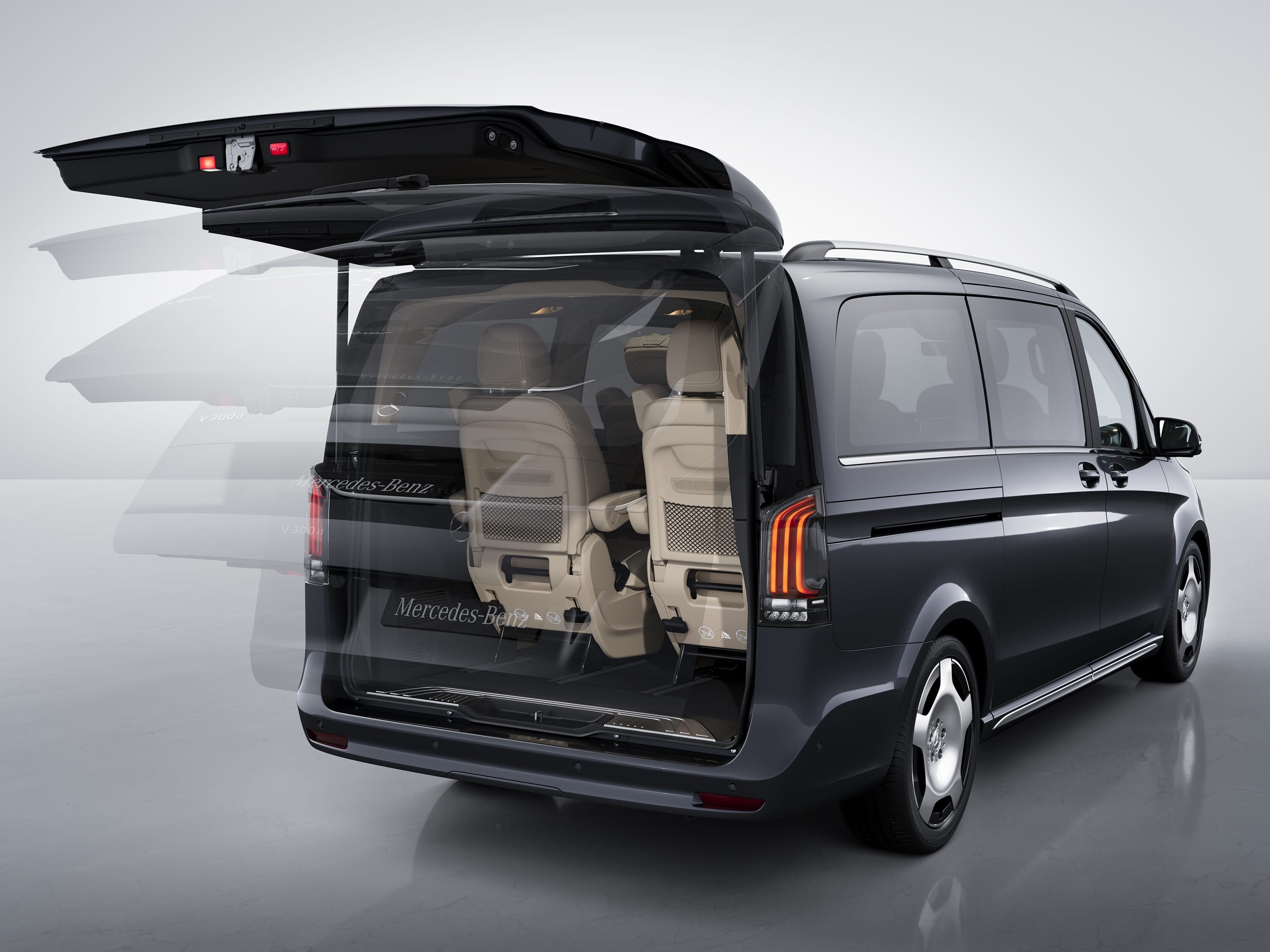 Mercedes-Benz Marco Polo bagklap med EASY-PACK-pakken.