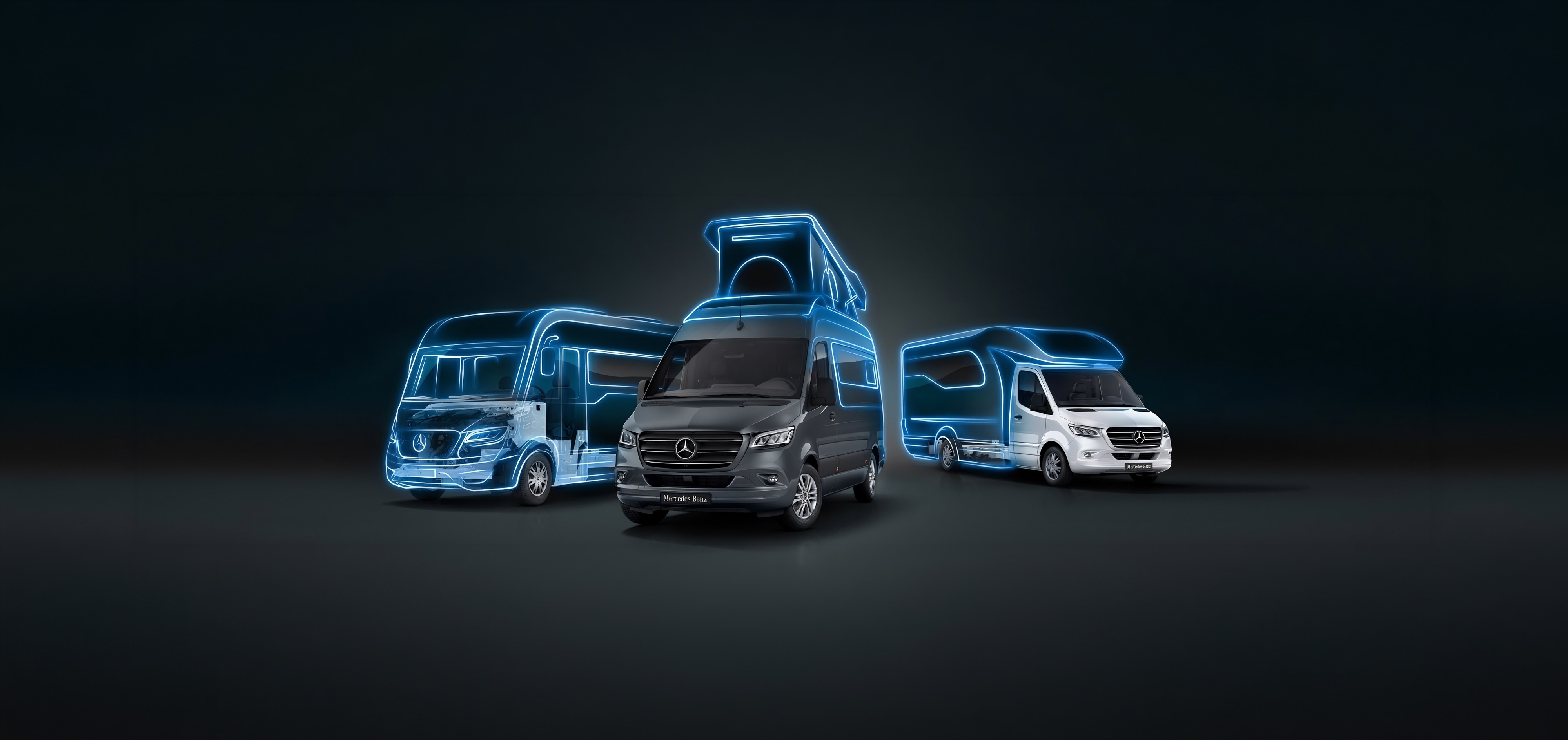 Semiintegreret autocamper | Sprinter autocampere | Mercedes-Benz Mercedes-Benz Sprinter autocamper med firehjulstræk, der giver forbedret vejgreb