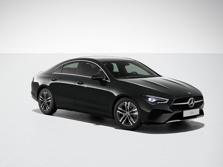 Mercedes-Benz CLA coupé med standardudstyr.