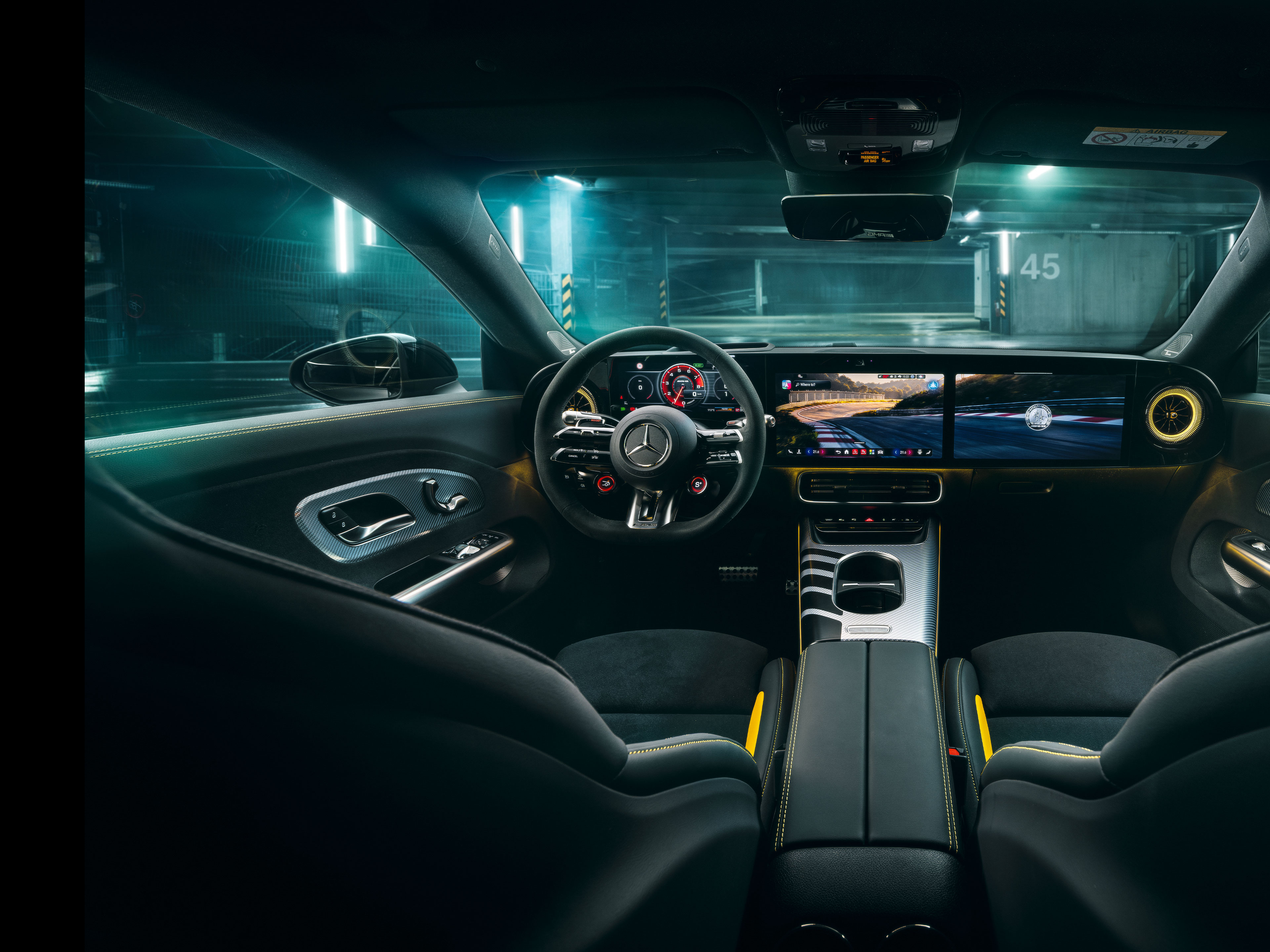 Interiør | CLA | Mercedes-AMG Interiøret i den helt nye Mercedes-AMG CLA 45 elektriske 4MATIC+.