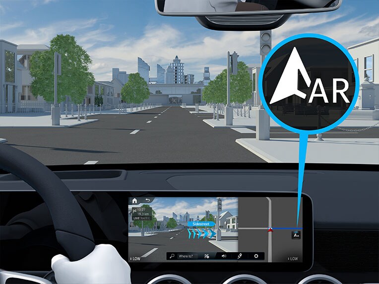 Det digitale ekstra: MBUX Augmented Reality Navigation til den helt nye CLA fra Mercedes-Benz.