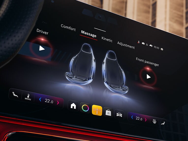 Digital Extra: Massagefunktion foran i den helt nye CLA fra Mercedes-Benz.