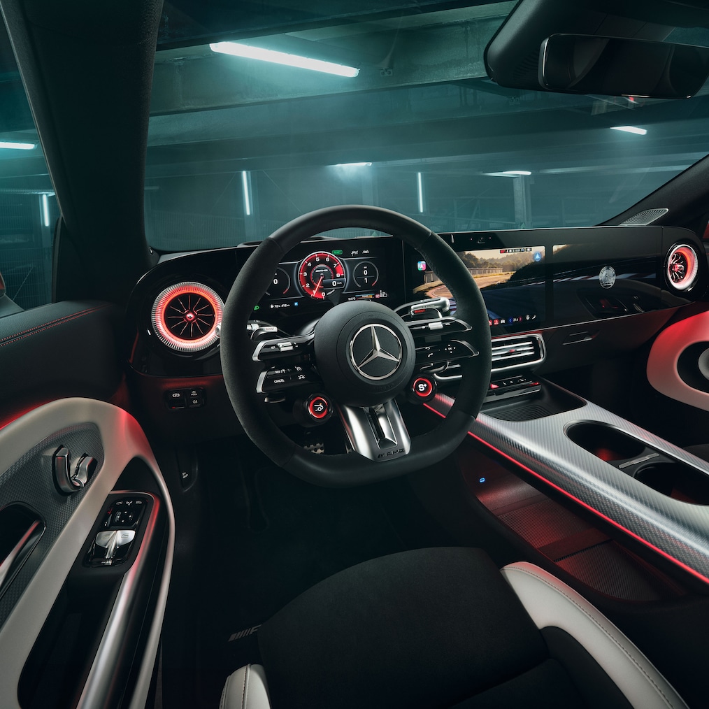 AMG Performance-rattet i den helt nye elektriske Mercedes-AMG CLA 45 4MATIC+ Shooting Brake.