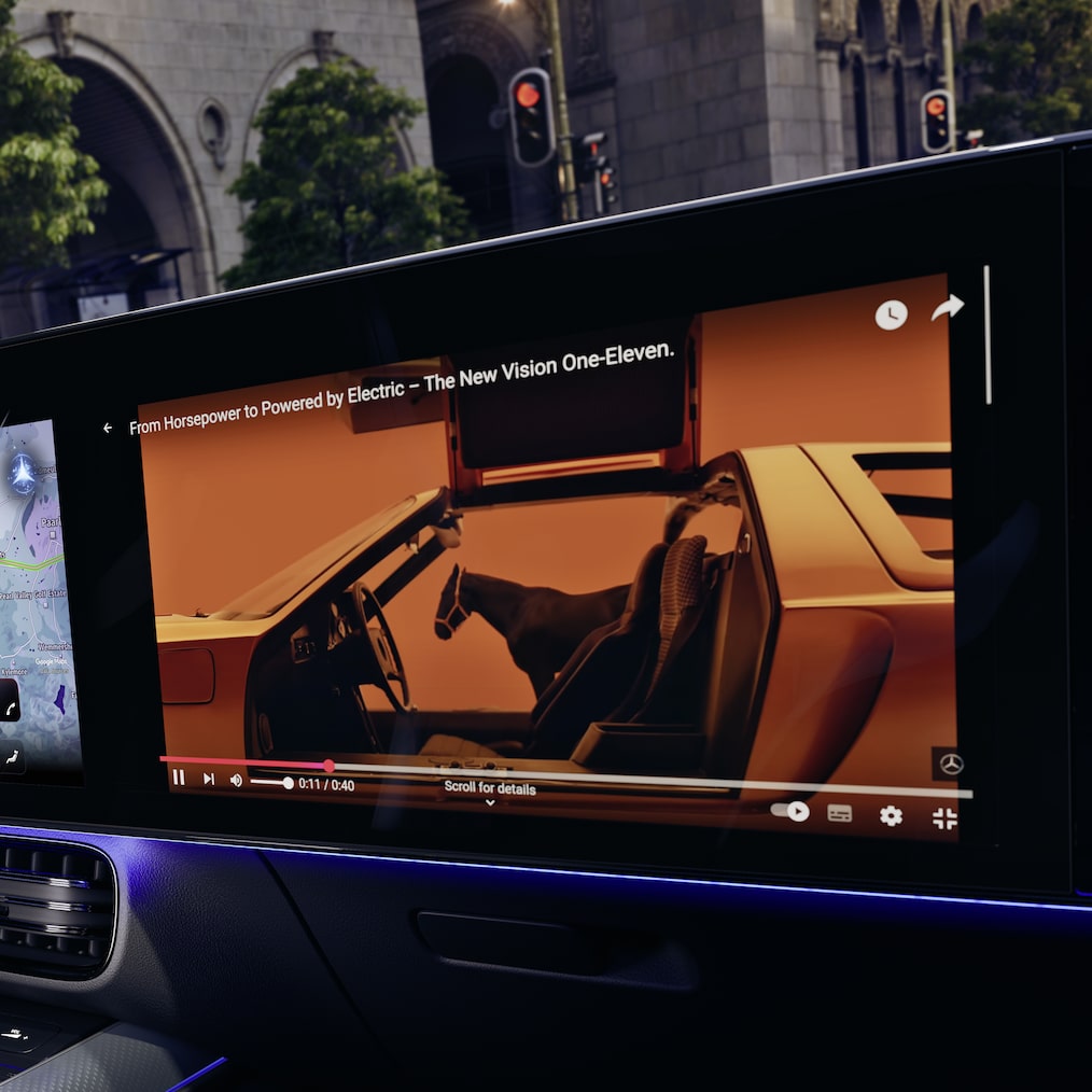 MB.OS på displayet i kabinen i den helt ny CLA Shooting Brake.