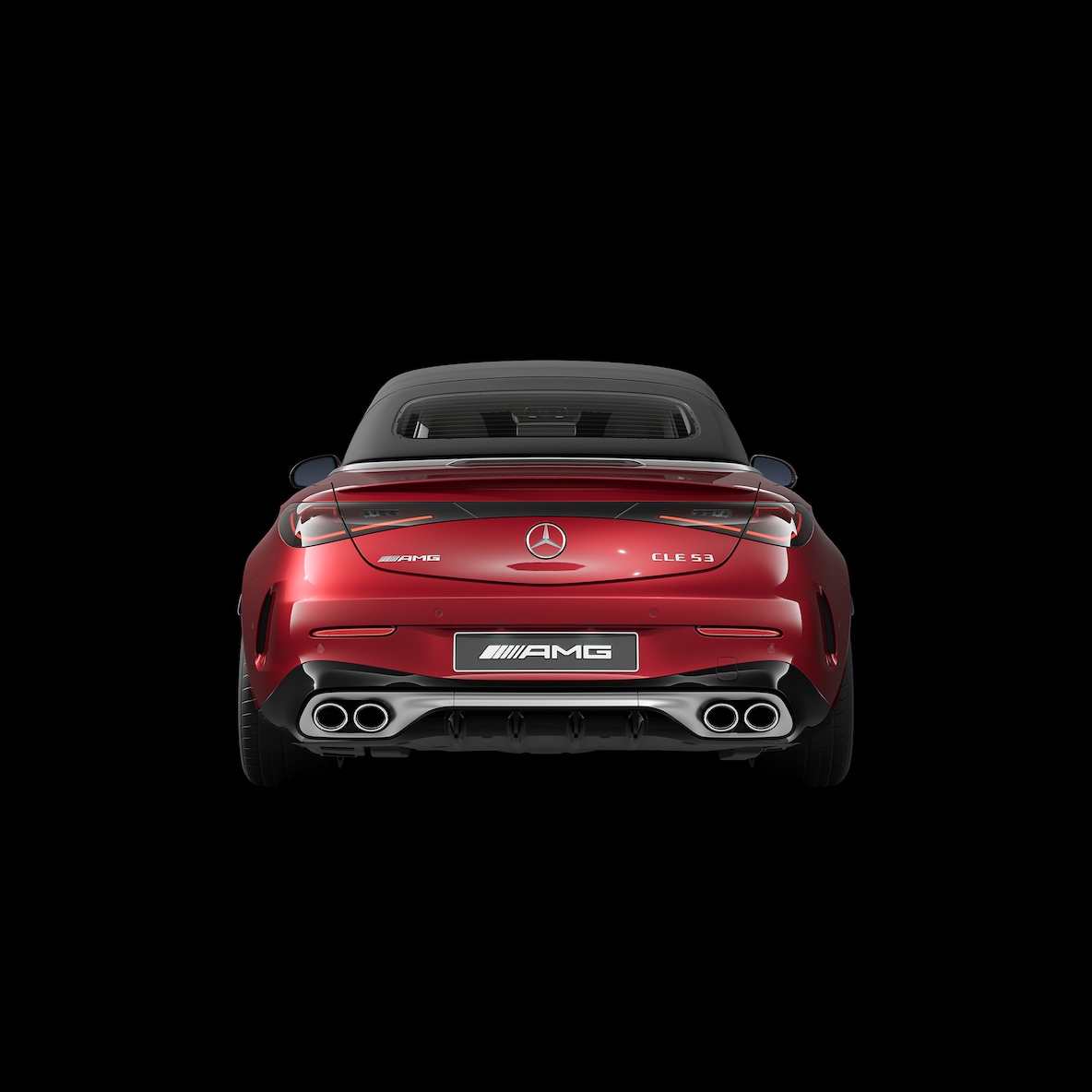 CLE cabriolet fra Mercedes-AMG med ekstraudstyret AMG kulfiberpakke eksteriør II.