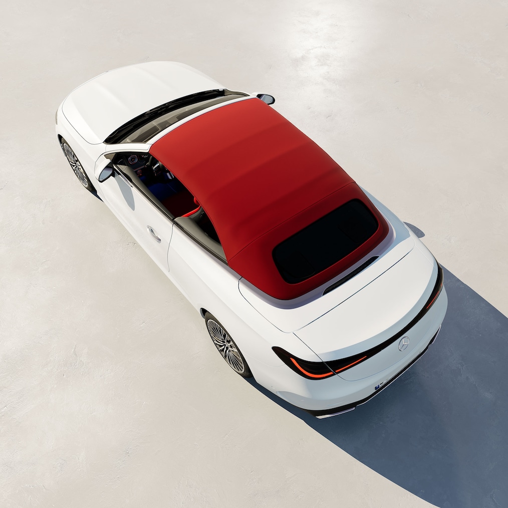 Mercedes-Benz CLE cabriolets akustikkaleche i stof.