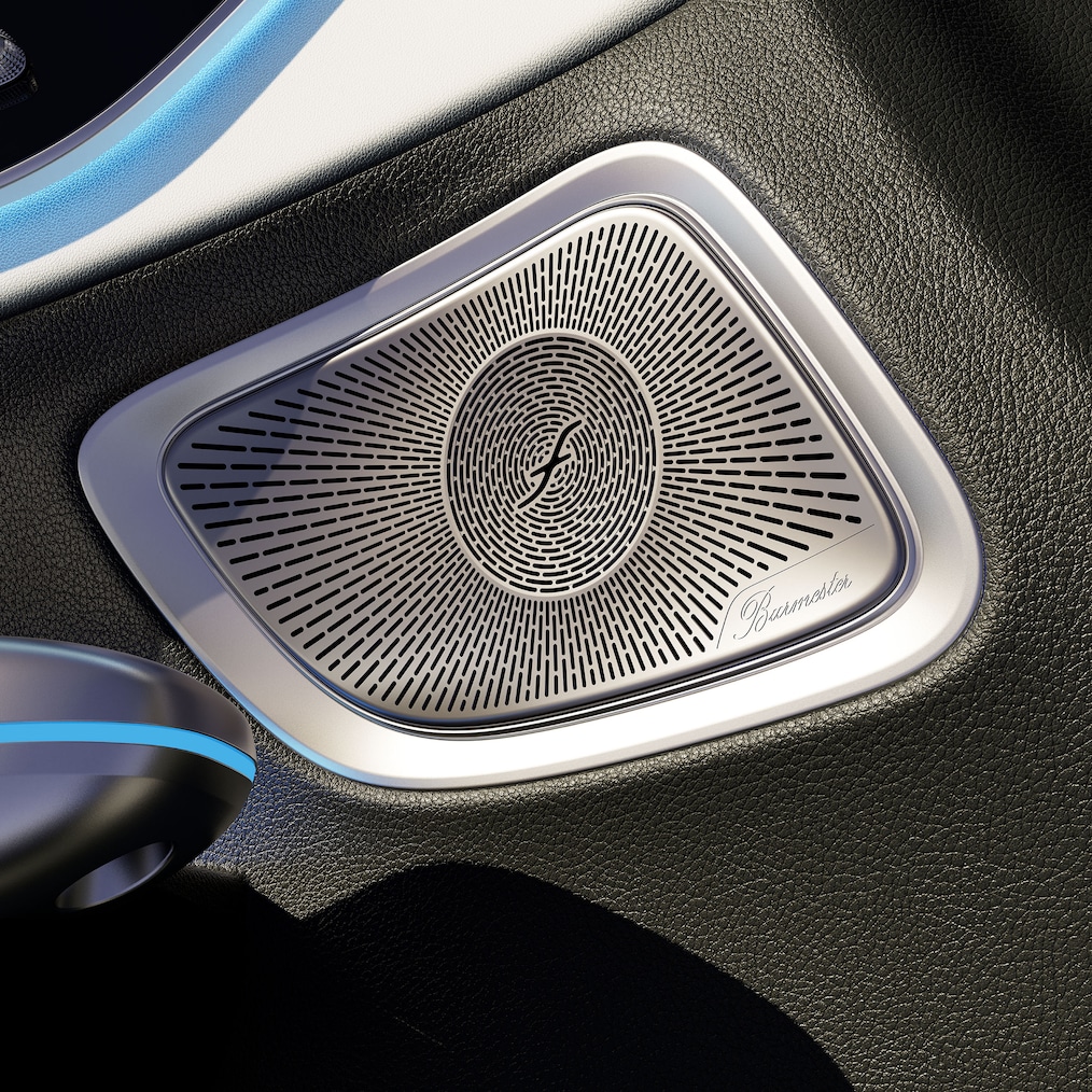 Burmester® 3D surround soundsystemet i CLE cabriolet fra Mercedes-Benz.