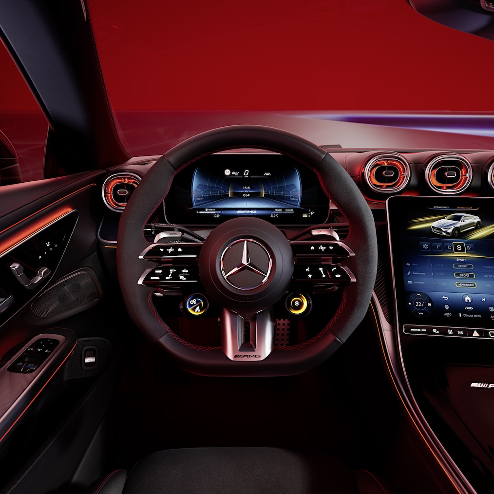 Kabinen i Mercedes-AMG CLE 53 4MATIC+ coupé.
