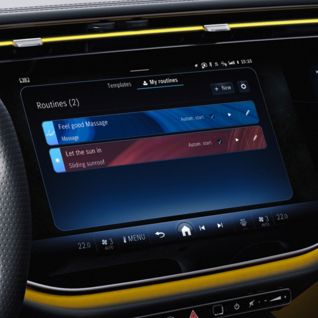 Widescreen cockpittet i E-Klassen fra Mercedes-Benz.