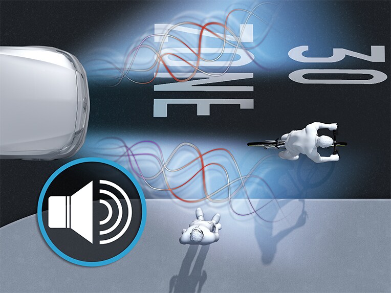 Sikkerhedslydsfunktionen i E-Klasse sedan fra Mercedes-Benz.