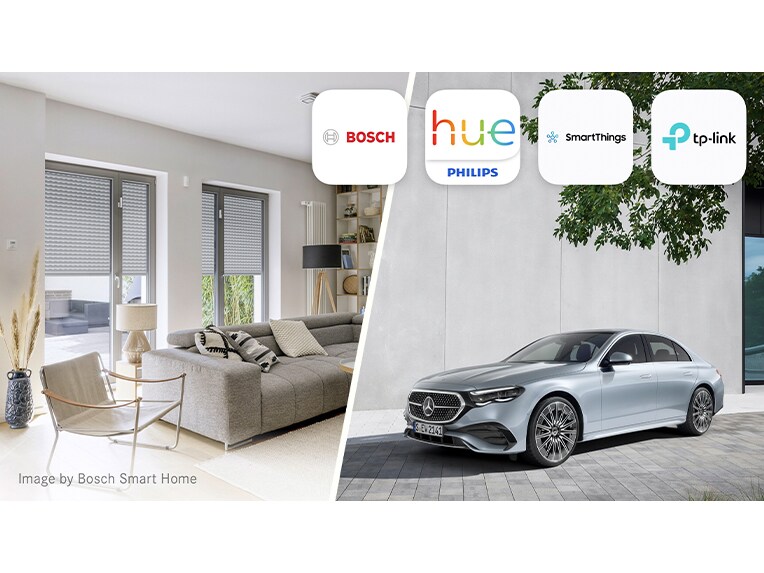 Smart Home-systemet i E-Klasse sedan fra Mercedes-Benz.