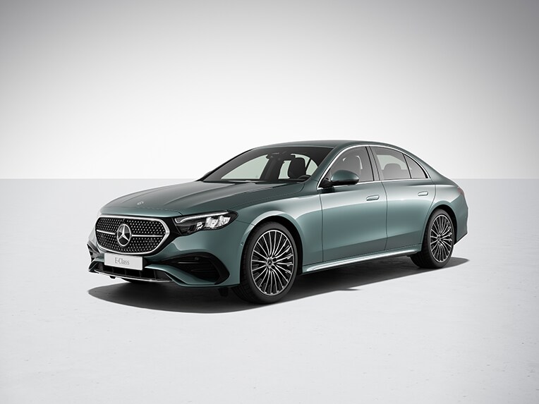 Eksteriøret på Mercedes-Benz E-Klasse sedan med udstyrslinjen AMG.