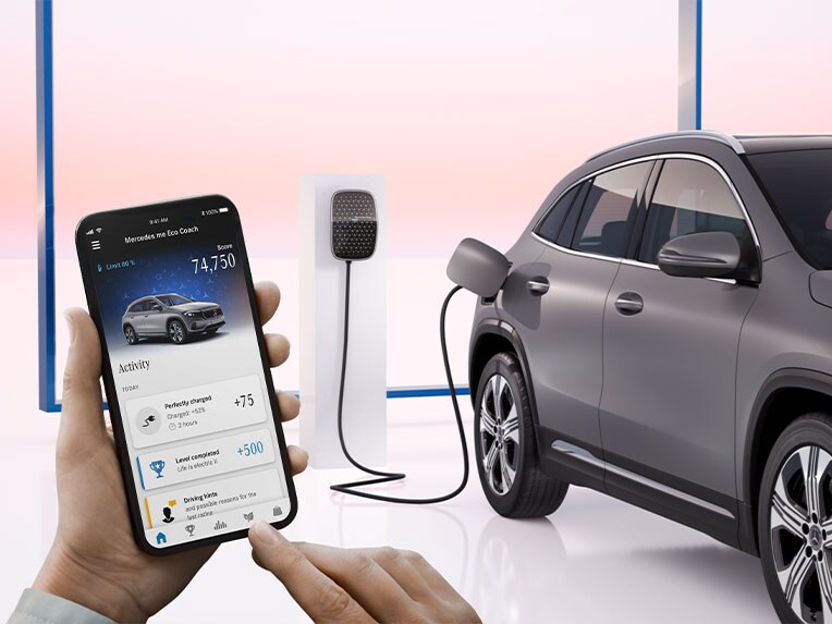 Eco Coach-appen i EQA fra Mercedes-Benz.