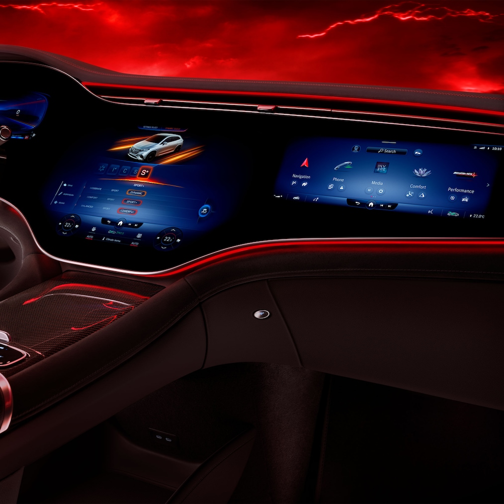 MBUX Hyperscreen i Mercedes-AMG EQE 53 4MATIC+ SUV.