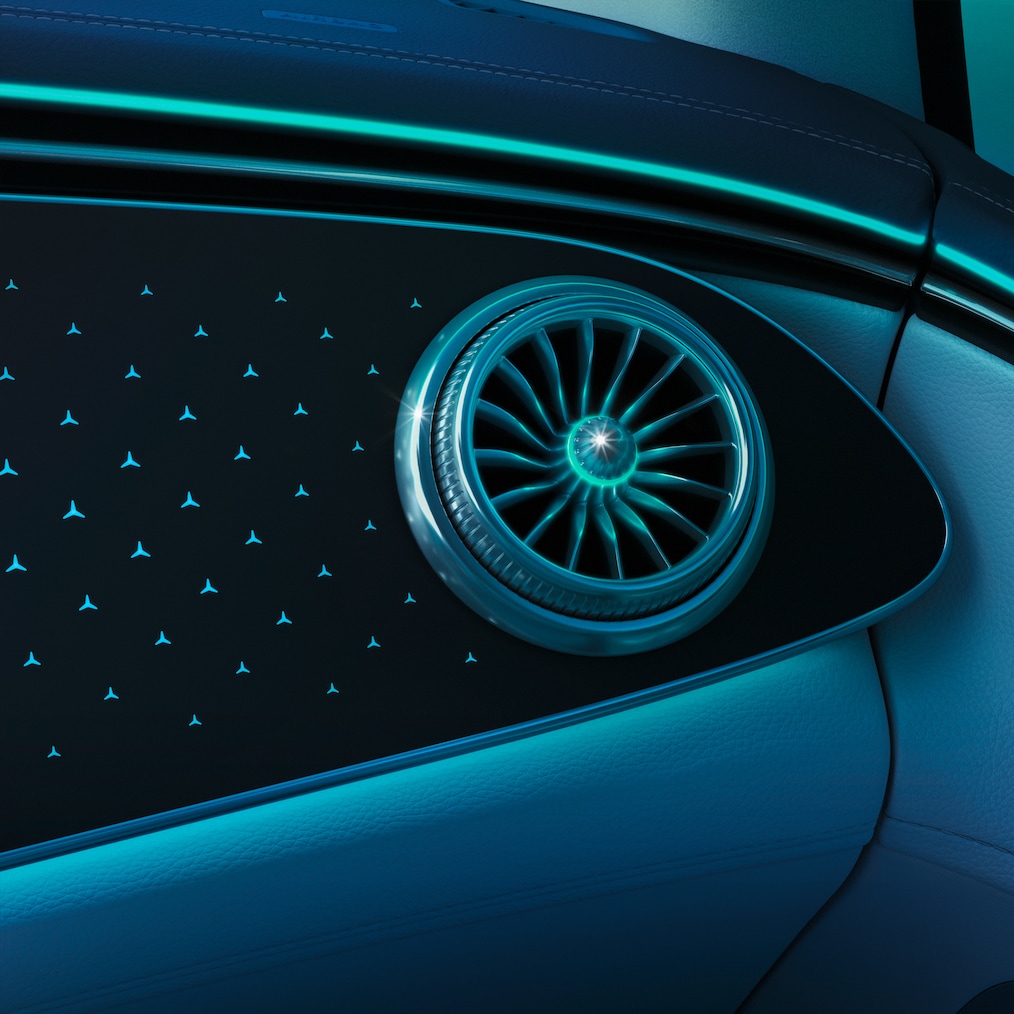 ENERGIZING AIR CONTROL Plus med HEPA-filter i EQE SUV fra Mercedes-Benz.