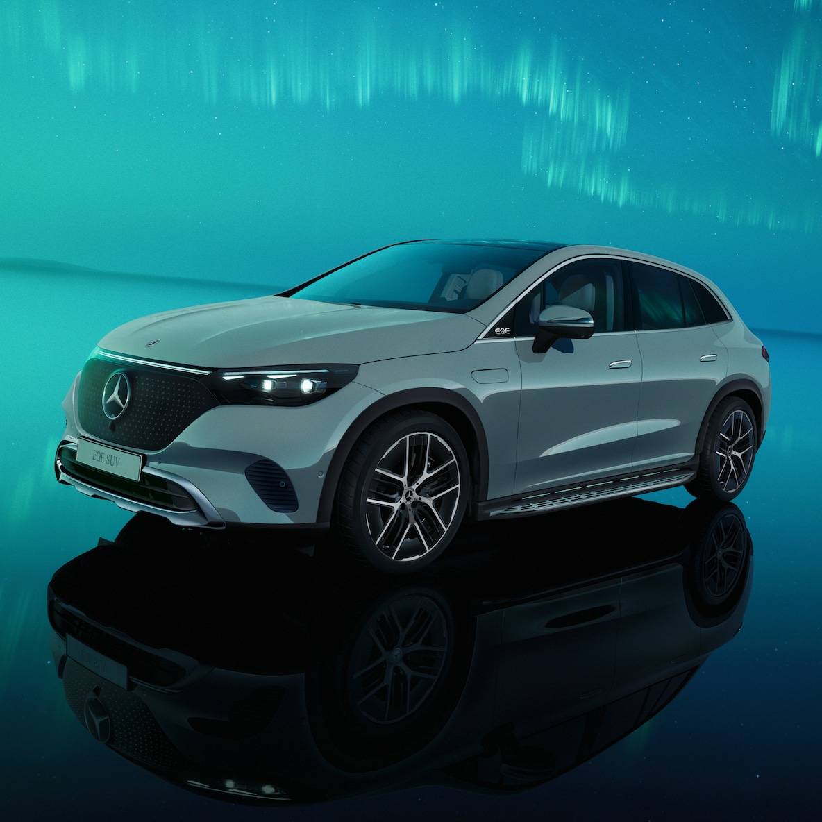 Eksteriøret på Mercedes-Benz EQE SUV.