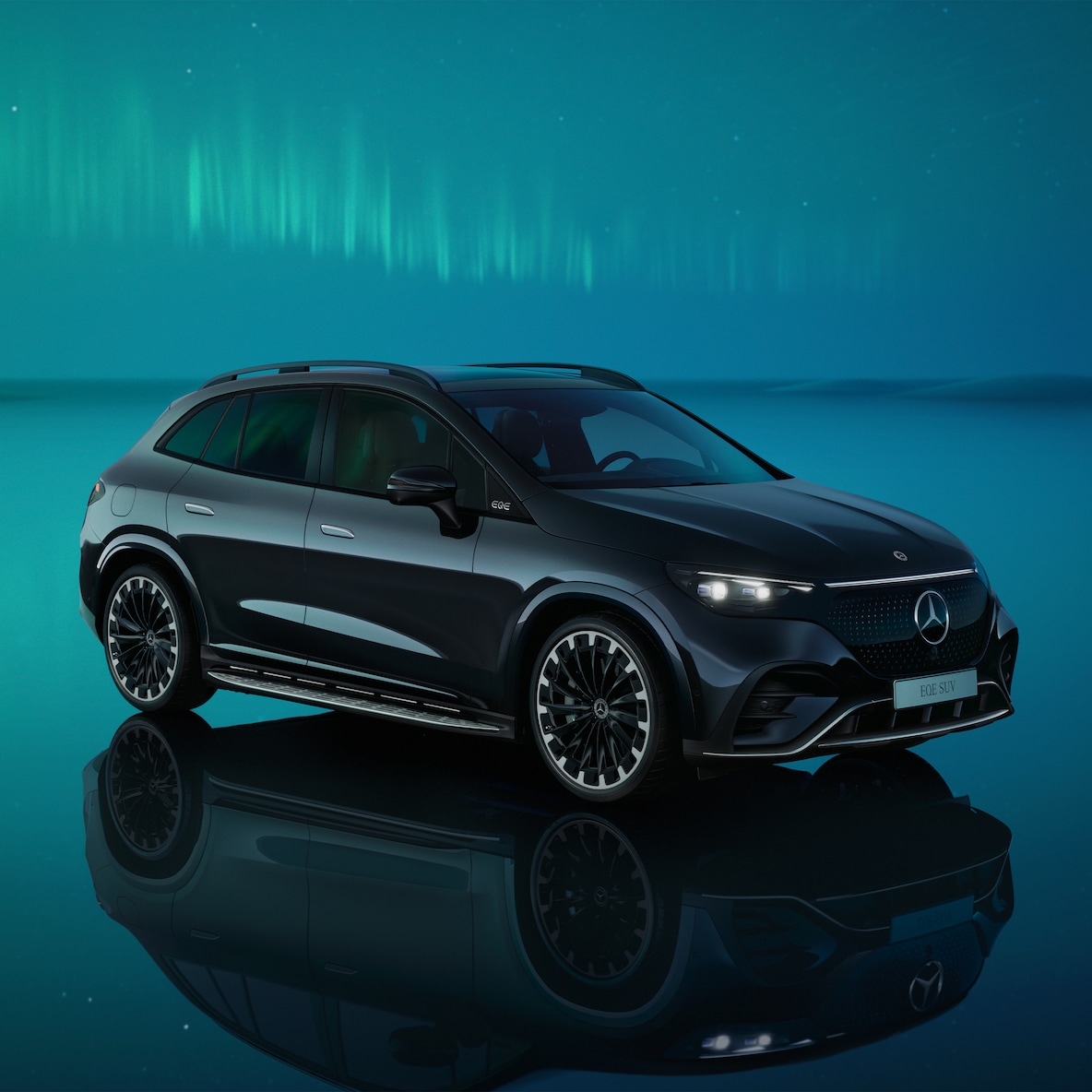 Eksteriøret på Mercedes-Benz EQE SUV.