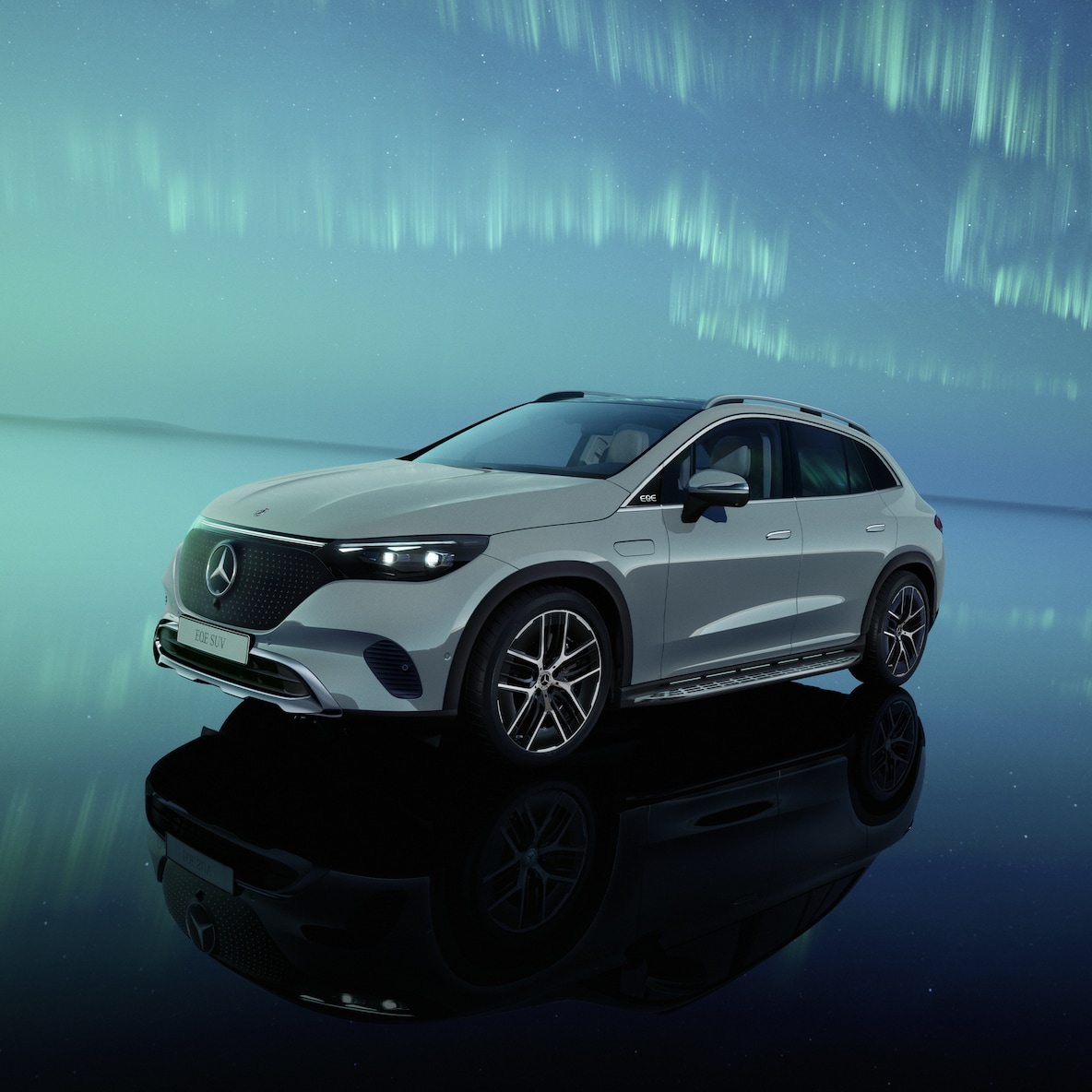 Eksteriøret på Mercedes-Benz EQE SUV.