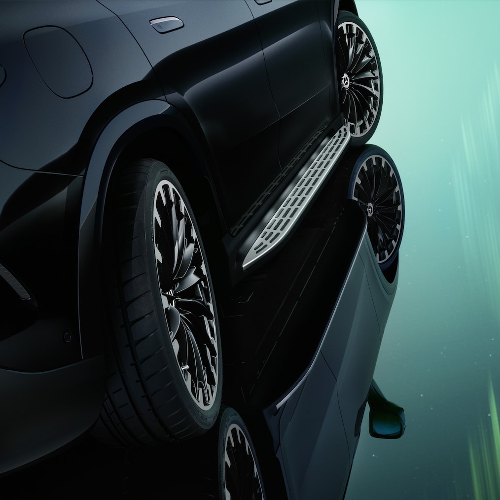 Bagakselstyringen i EQE SUV fra Mercedes-Benz.