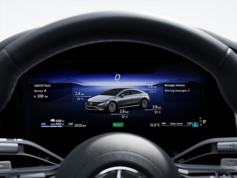 Førerassistentpakke Plus i EQS sedan fra Mercedes-Benz.