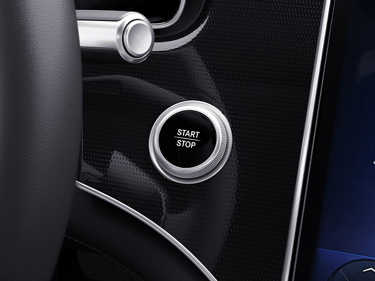 En grafisk illustration af KEYLESS-GO komfortpakken Plus til EQS sedan fra Mercedes-Benz.