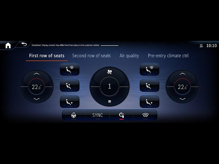 THERMOTRONIC klimatiseringsautomatik i den 100 % elektriske G-Klasse fra Mercedes-Benz.
