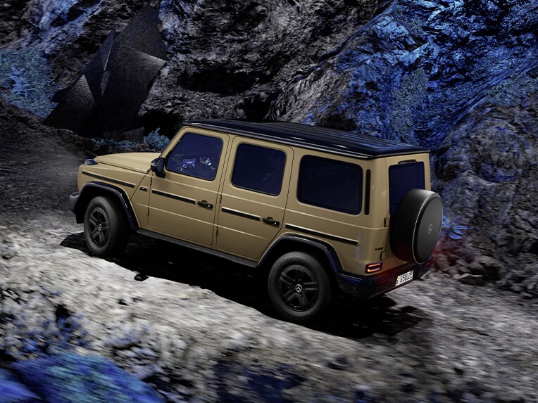 Offroad-kørsel i den 100 % elektriske Mercedes-Benz G-Klasse.