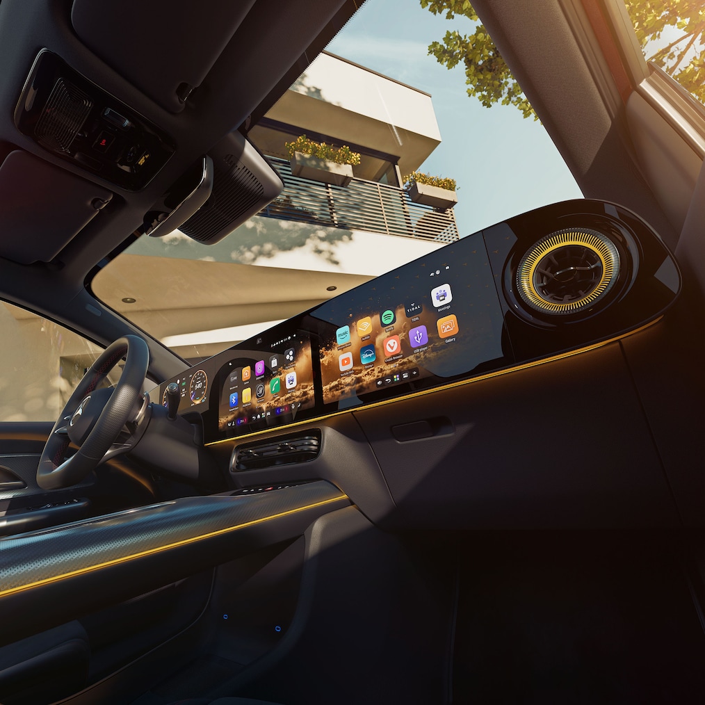 MBUX Superscreen i den helt nye Mercedes-Benz GLA Electric.
