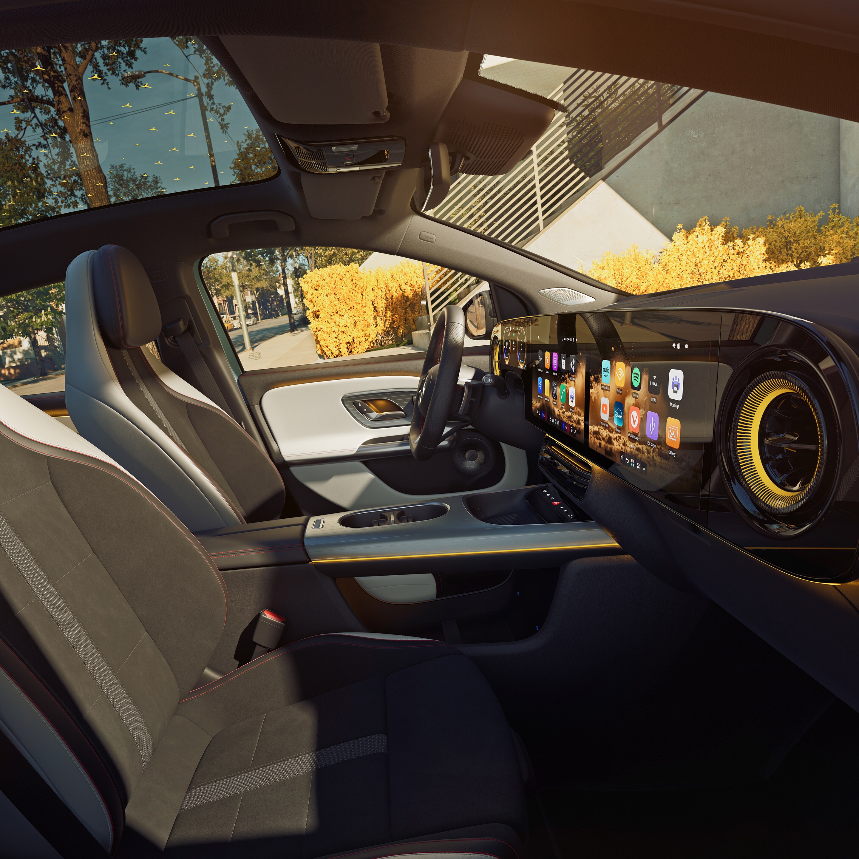 Den helt nye Mercedes-Benz GLA set indvendig.