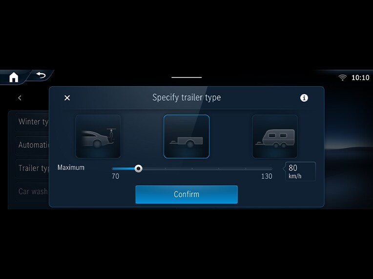 Anhængermanøvreringsassistenten i Mercedes-Benz GLA.