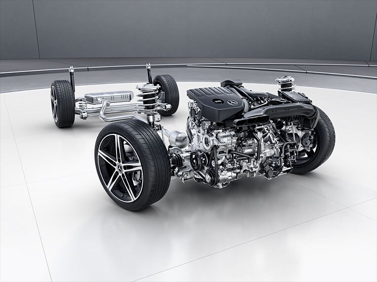 Komfortundervognen i Mercedes-Benz GLB.