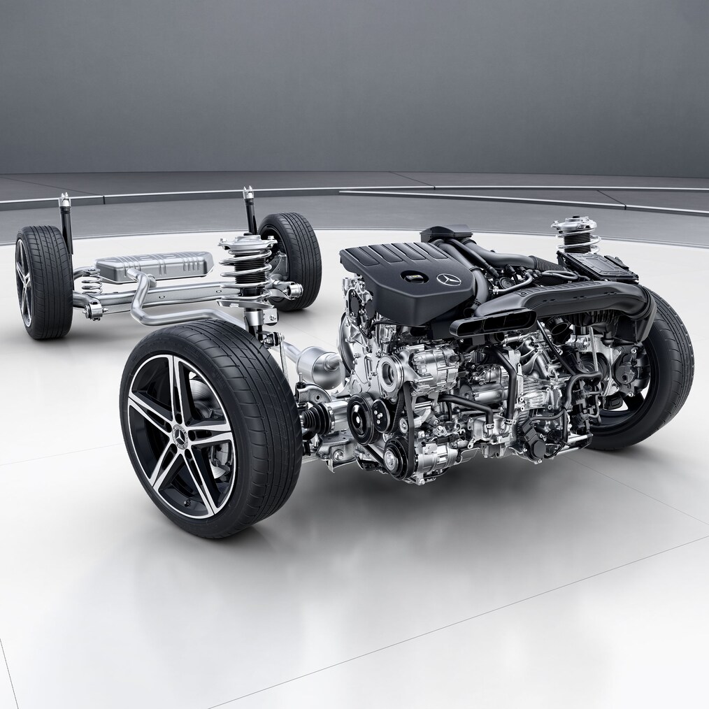 Komfortundervognen i Mercedes-Benz GLB.