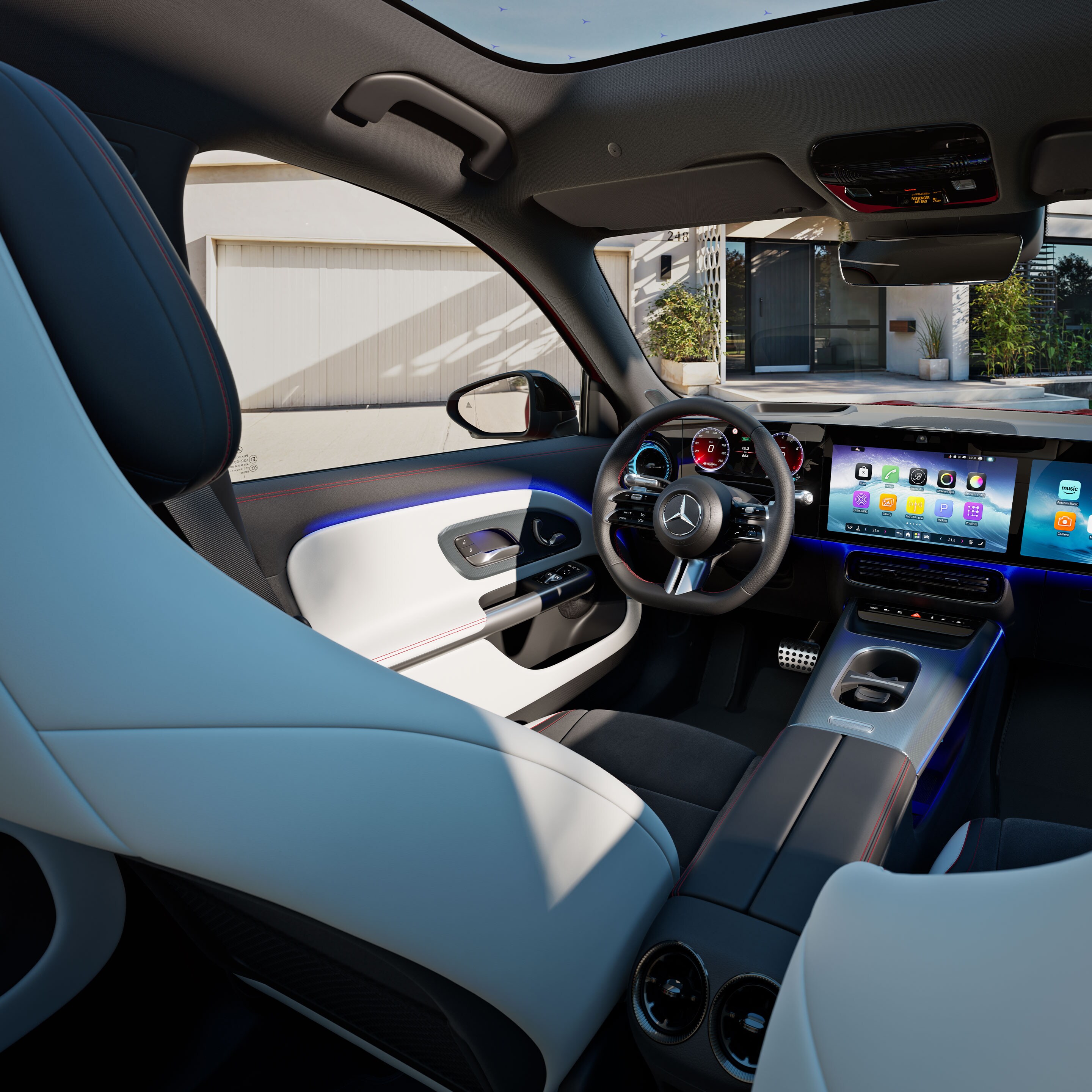 Interiøret i den ny GLB fra Mercedes-Benz.